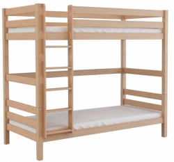 Patrová dřevěná postel Scarlett SOFIE - přírodní (buk) - 200 x 90 cm