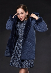 Dívčí kabát s kožíškem Mayoral