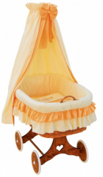 Proutěný košík  pro miminko s nebesy Martin - oranžová