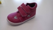 Dětská kožená obuv Barefoot Jonap rúžová srdíčka