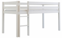 Vyvýšená dřevěná postel Scarlett TOM - bílá (buk) - 200 x 90 cm