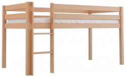 Vyvýšená dřevěná postel Scarlett TOM - přírodní (buk) - 200 x 90 cm
