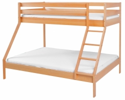 Patrová dřevěná postel Scarlett Monfi (buk) přírodní - 140 x 200 cm / 90 x 200 cm