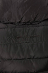 Zateplená bunda s límcem černá