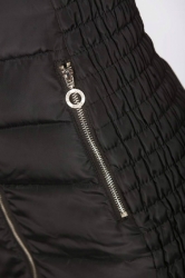 Zateplená bunda s límcem černá