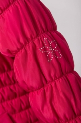 Dívčí kabátek s kapucí růžová