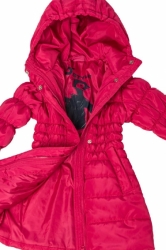 Dívčí kabátek s kapucí růžová