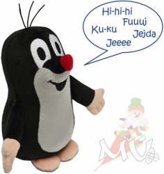 MORAVSKÁ ÚSTŘEDNA Krtek (Krteček) 16cm mluvící na baterie plyš Zvuk
