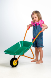 Kolečko plechové Yupee velké 78x40x32cm v krabici zelené