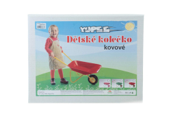 Kolečko plechové Yupee velké 78x40x32cm v krabici červené