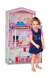 Domeček - velký, 7ks nábytku ( pro paneny typu Barbie)