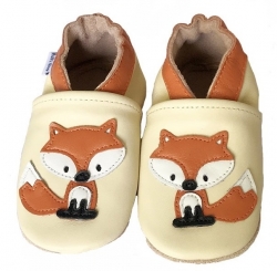Hopi Hop NEW kožené capáčky, LIŠKA, vel. M, L, XL , XXL ( 0-3 roky)
