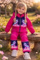 Softsheelová souprava dívčí jednorožec